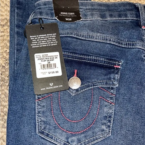 True Religion Jennie Curvy Mid Rise W28 - Image 4