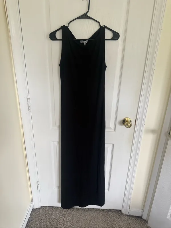 Reformation Raine Knit Black Sleeveless Maxi Dress - Image 2