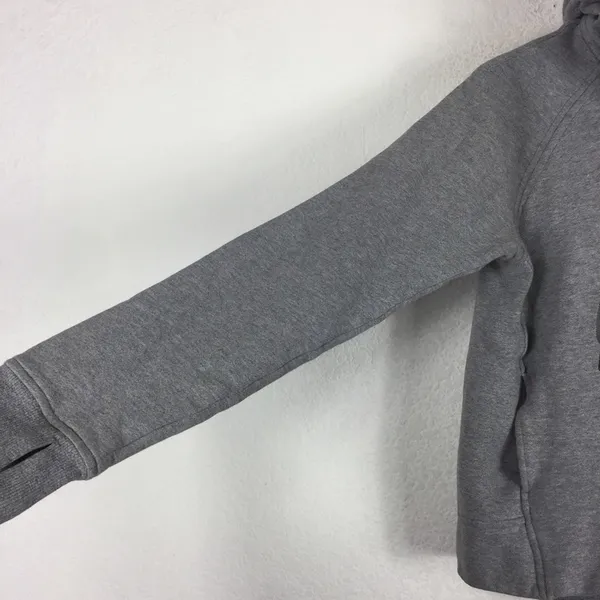 Lululemon Fleece Please Hoodie Jacket Heathered Speckled Medium Grey Size 6 - Image 11