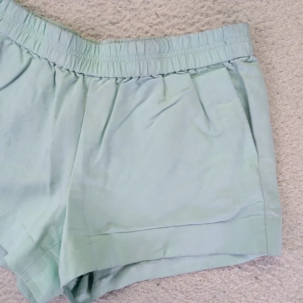 J.Crew Mint‎ Green 100% Cotton Elastic Waist Shorts Style 01850 Womens Medium - Image 7