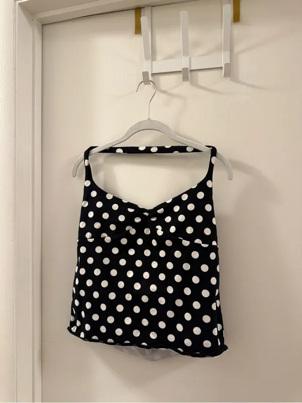 Urban Outfitters Black and White Polka Halter Top - Image 3