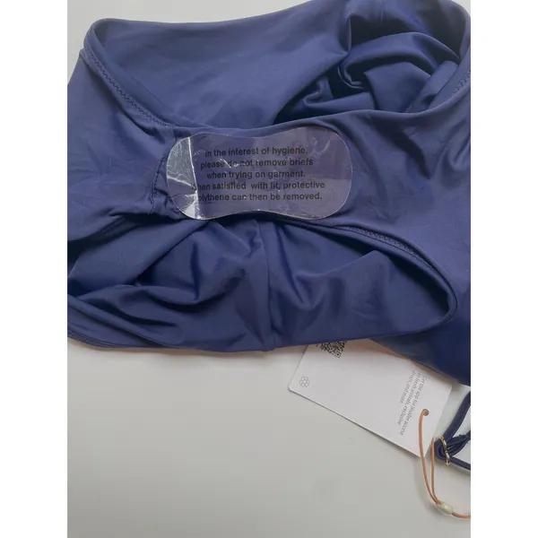 Quince Italian Cut Out One Piece Swimsuit Deep Navy Blue Size Medium NEW - Image 8