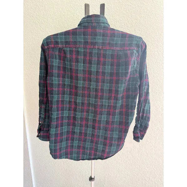 Vintage Pendleton 100% Wool Plaid Tartan Women's Long Sleeve Button Up Shirt M - Image 2