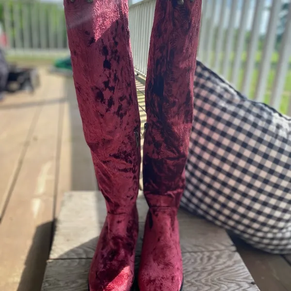 Very Volatile Pink Knee High Boots - Image 7