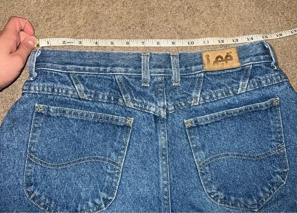 Vintage 80s Lee MR High Waist Denim Mom Jeans Tapered Leg Size 14 waist 30 inch - Image 13