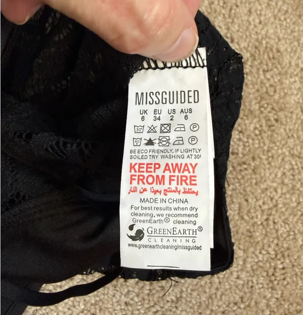NWOT Missguided Harness Black Lace Cami Bodysuit. Size 2 - Image 5