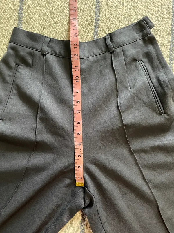 High Waisted Tapered Leg Trouser Blue Size 26 - Image 5