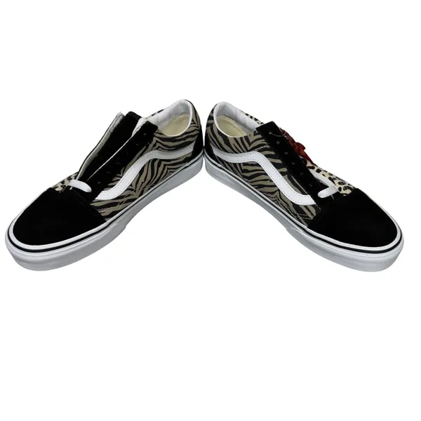 Vans Old Skool Animal Print Zebra Leopard Mix Casual Sneakers Women Size‎ 7 - Image 3
