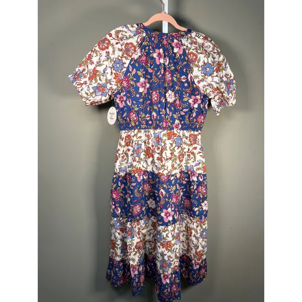 Harlow & Rose Floral Boho Tiered Midi Dress Cottagecore Prairie‎ NWT Medium - Image 7