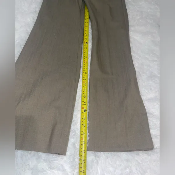 Gap stretch tan herringbone red pants trousers wide leg slacks woman’s 6A - Image 8