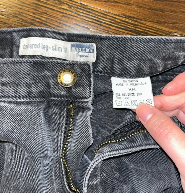 Bugle Boy Slim Fit Black Jeans, size 8R 28” inseam - Image 3