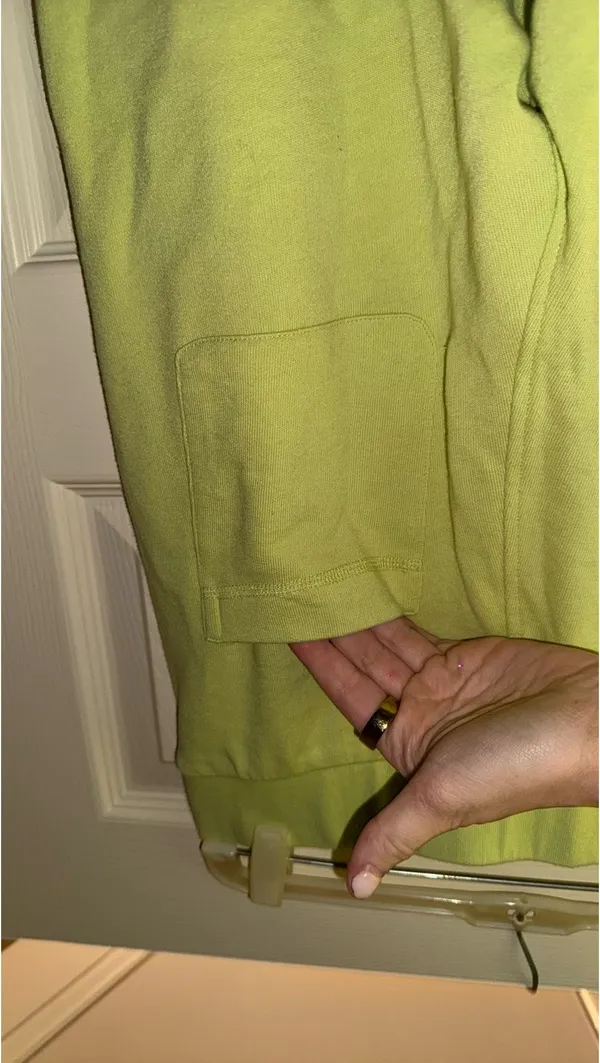 Who What Wear Women's L Wide Leg Sweatpants Pull On Elastic Waist Lime Green XS - Image 3
