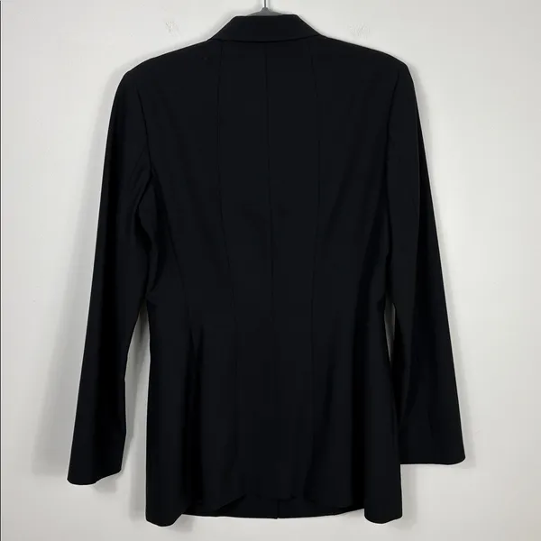 Express Longline Wool Blazer Womens Size 6 Black Career Office - Image 6