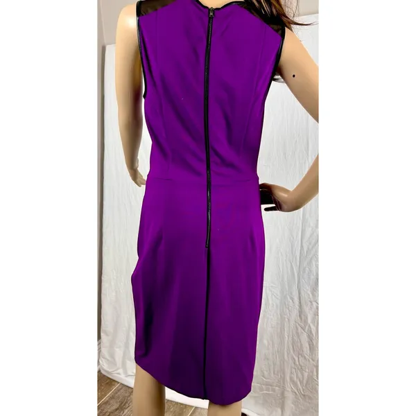 Kenneth Cole 'Eleanore' ~ Purple Illusion Mesh Party /‎ Cocktail Dress Sz 6 - Image 8