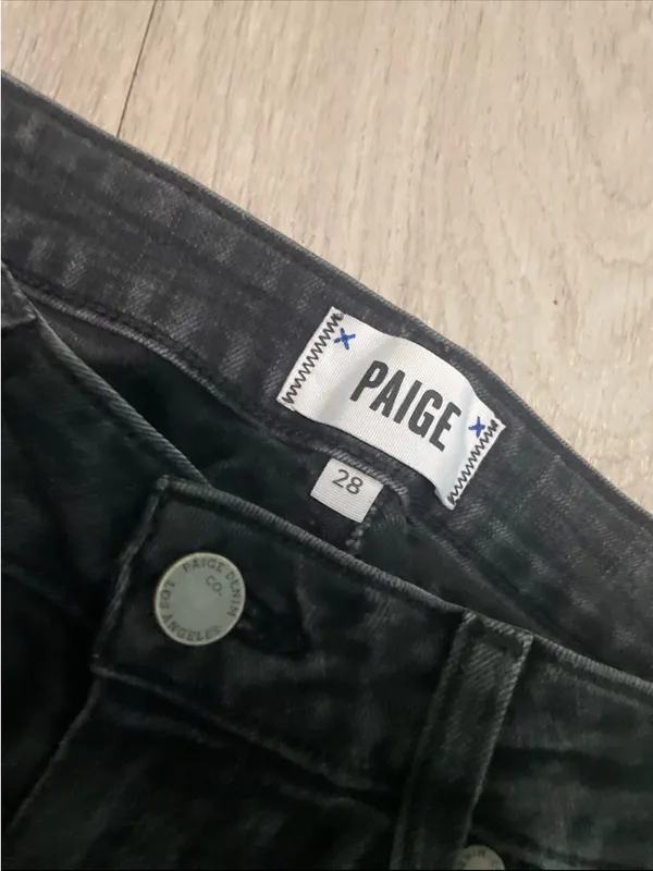 PAIGE Black High-Rise Skinny Jeans - Image 2