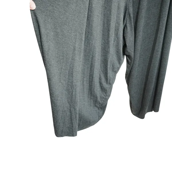Natural Life Size Large Charcoal Gray Crochet Trim Harem Jumpsuit Lightweight - Image 4