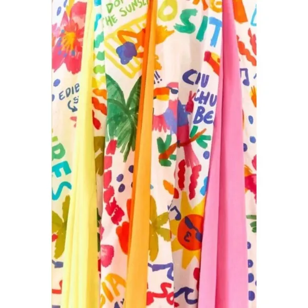 💕FARM RIO💕 White Good Vibes Maxi Dress Floral Tropical Print XS NWT - Image 10