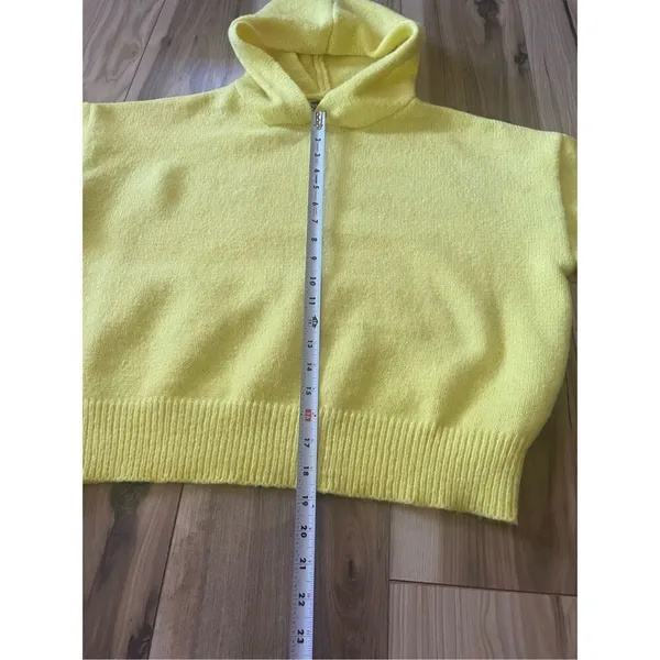 AQ-SPORT Women’s Knit Hoodie Sweater Yellow Size M - Image 6