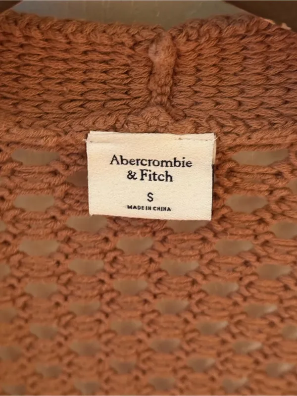 Abercrombie & Fitch Tan Open Knit Cardigan - Image 4