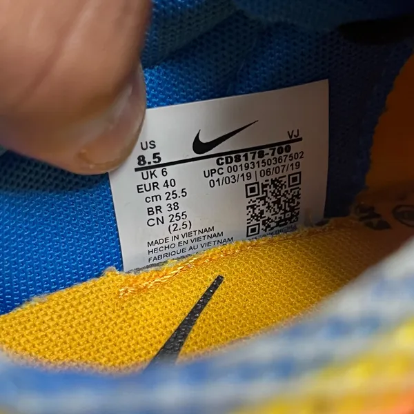 Off White x Nike Vapor “Street Tour Yellow” CD8178 700 Size 8.5W/7.5M - Image 2