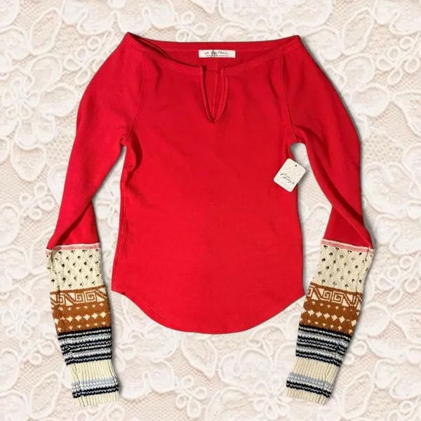 We the Free Cozy Craft Cuff Thermal Sweater - Image 2