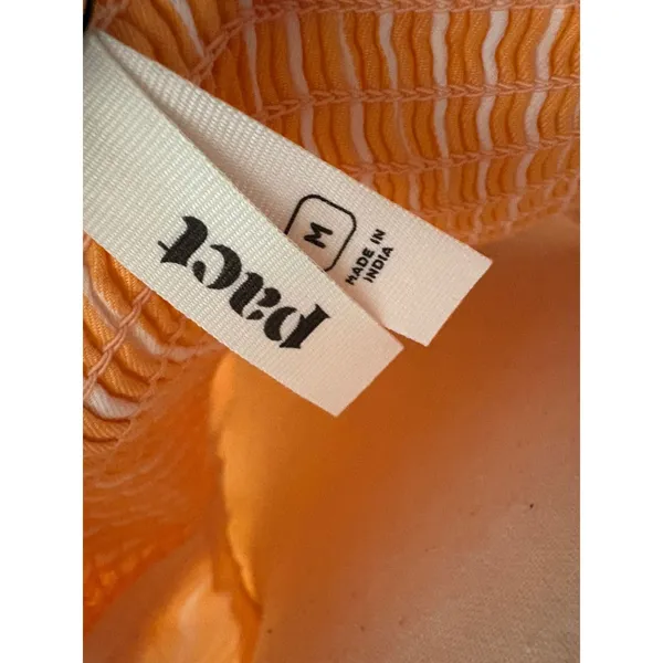 Pact NEW Womens Sunset Light Gauze Cami Dress Size Medium Striped Maxi - Image 4