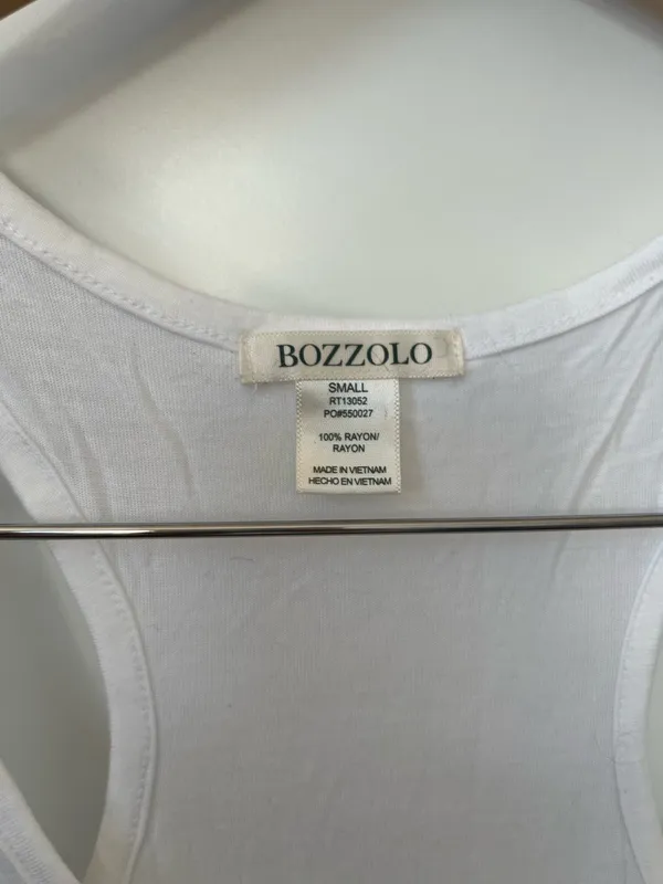 Tank Top White Bozzolo Racerback - Image 3