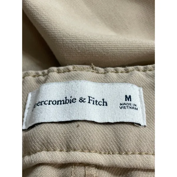 Abercrombie & Fitch Women's Beige Pleated High Rise Wide Leg Trousers Pants M - Image 5