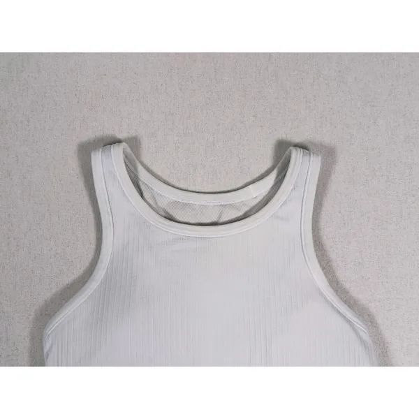 Lululemon Ebb To Street Racerback Crop Tank Size 6 White Ribbed Gym Yoga Pilates - Image 5
