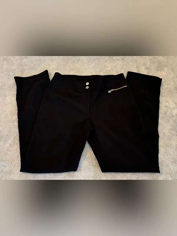 Anne Klein Black Straight Leg Dress Pants Size 4 - Image 2
