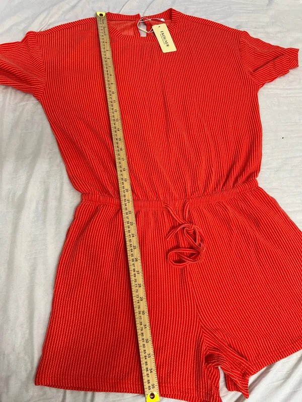 NWT Ekouaer Casual Elastic Waist Romper Dress L - Image 9