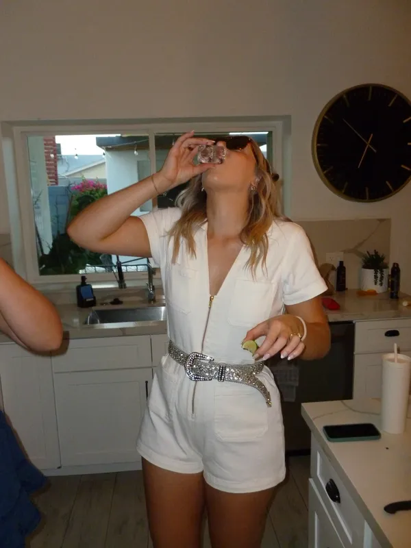 Show Me Your Mumu White Denim Romper - Image 2