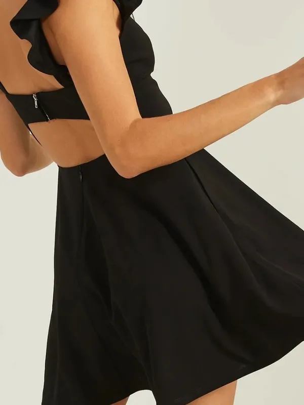 NEW Altar’d State Little Black Dress Flutter Sleeve Mini Dress Size XL NWT - Image 2