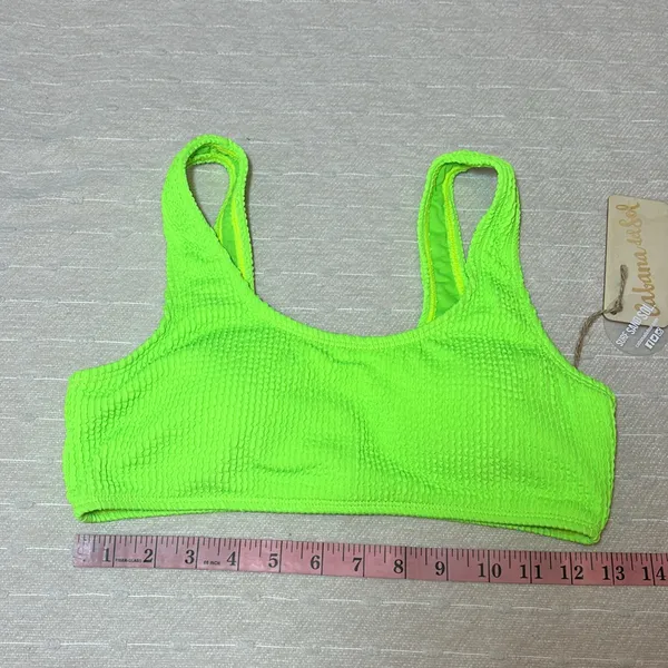 CABANA DEL‎ SOL Lime Green Neon bikini Size M - Image 8