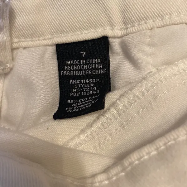 Dollhouse White Denim Mini Skirt Overalls Size 7 - Image 4