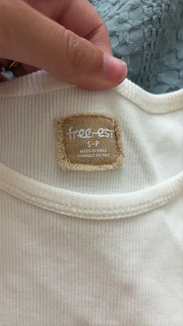 Free People White Baby Tee - Image 2