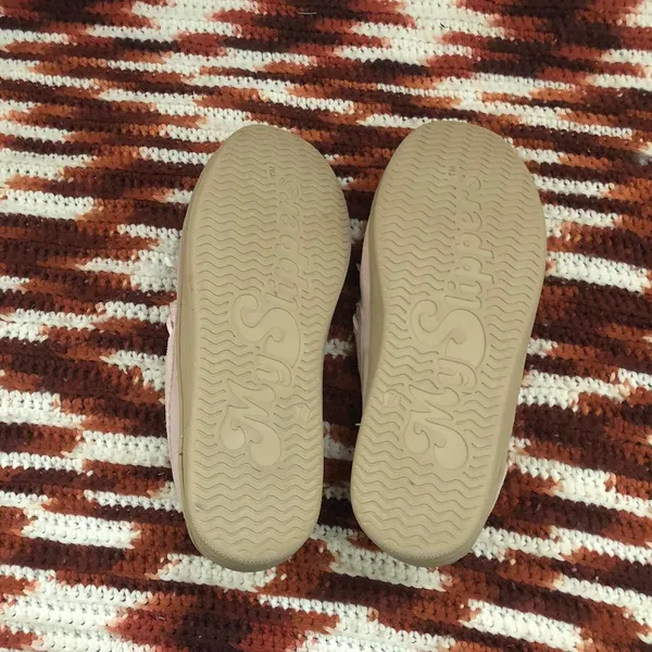 NEW MySlippers MyPillow Blush Pink Leather Suede Bow Moccasins Faux Fur Loafers Sz 7 New without tags - Image 2