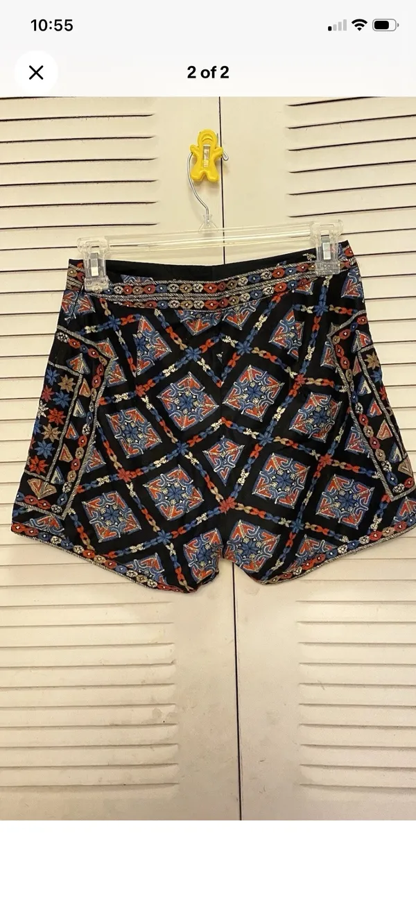 Hollister Womens Juniors Short 1 Black White Blue With Sequins Dress Style - Image 2