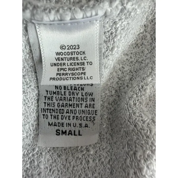 Retro Brand Woodstock Graphic Crewneck Sweatshirt Gray Women's Size Small - Image 10