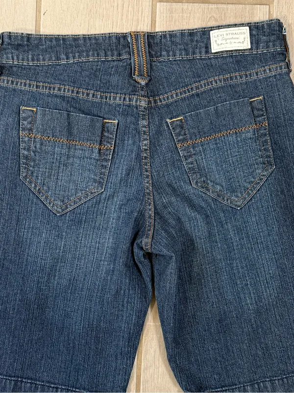 Levi's Dark Blue Denim High-Rise Bermuda Shorts - Image 7