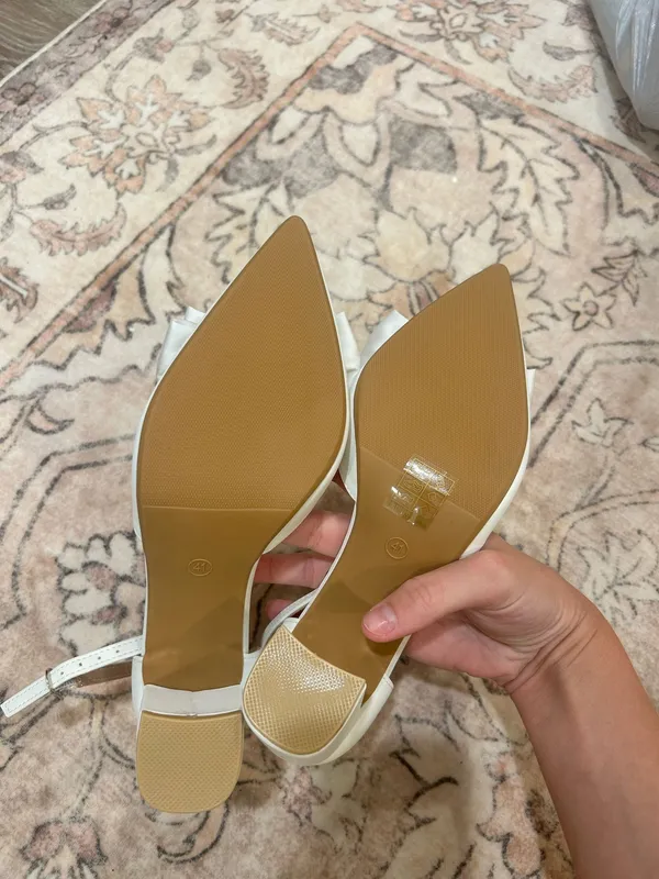 SheIn White bow heels - Image 4