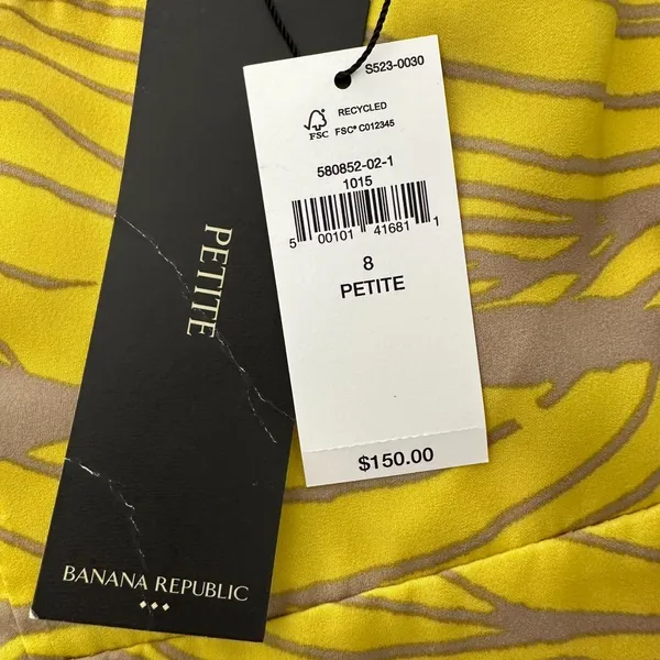Banana Republic Size-8/Petite Maxi Dress‎ Tie Back Halter Botanica Printed $150 - Image 9