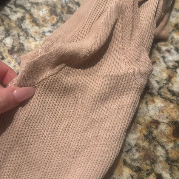 Zara Tan Bodycon Scoop Neck Tank Top - Image 4