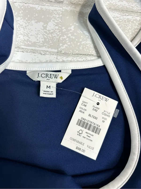 JCrew Factory Navy Blue Womans Active Dress Golf Tennis Size Medium - Image 8