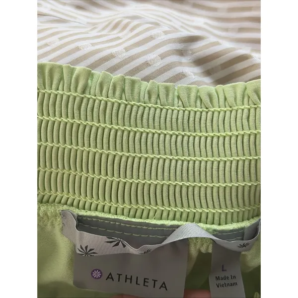 Athleta Match Point Skort Womens Size L‎ Lime Green Athletic Tennis Golf Pleated - Image 3