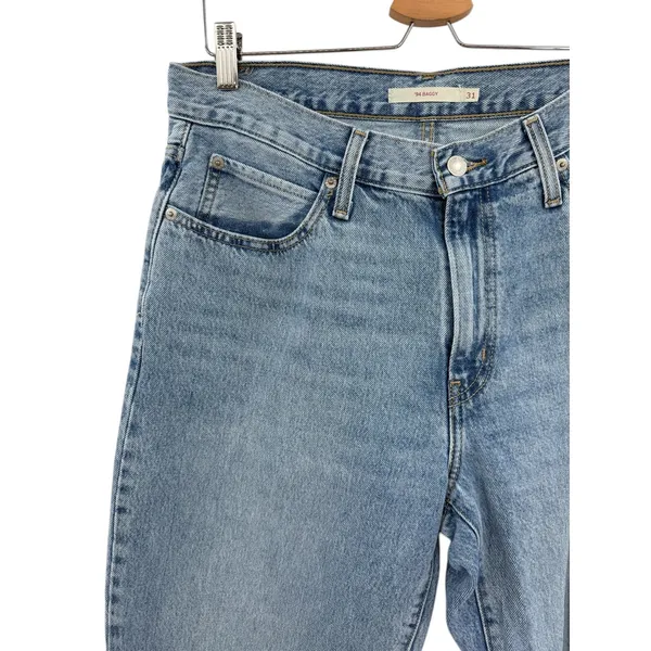 Levis 94 Baggy Jeans Light Wash High Rise Straight Leg Denim Womens‎ 31x31 - Image 2