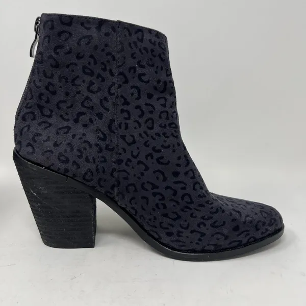 Vintage Havana Rook Black Cheetah‎ Zip Up Ankle Booties Boots Women's Size 7.5 - Image 7