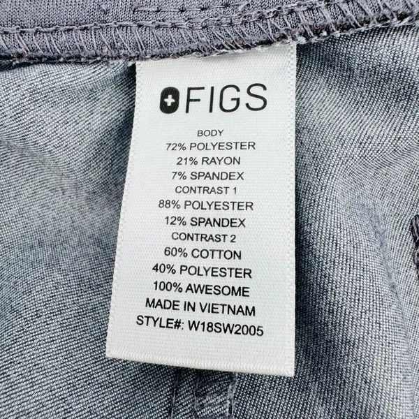 Figs Technical Collection Zamora Jogger Scrub Pants Graphite Gray Teal L - Image 4