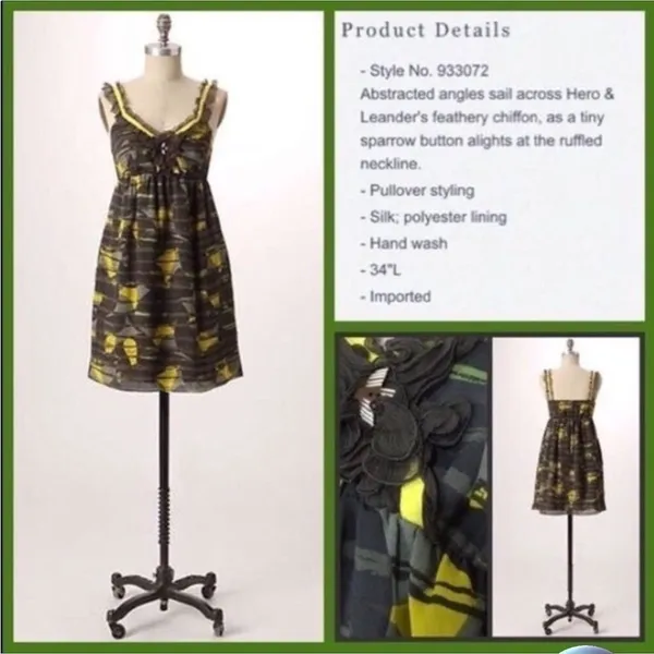 Anthropologie HERO & LEANDER "Soaring Shapes Dress - Image 2