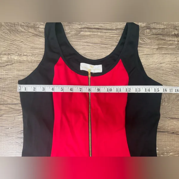 Amanda Uprichard black and‎ red body con dress size medium NWT - Image 6